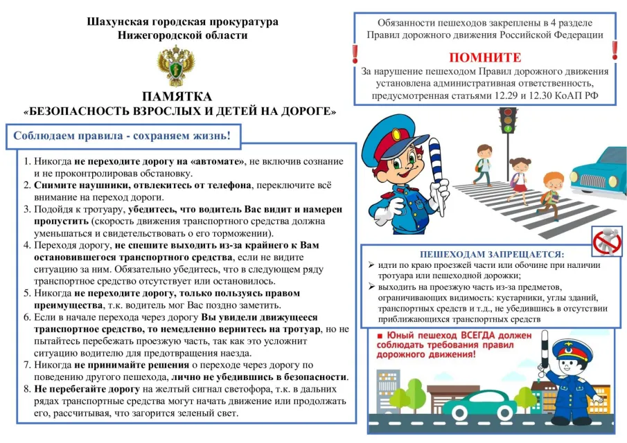 Памятка БДД