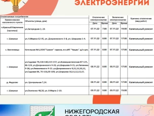 Шахунский РЭС информирует о плановых работах на объектах электросетевого хозяйства.