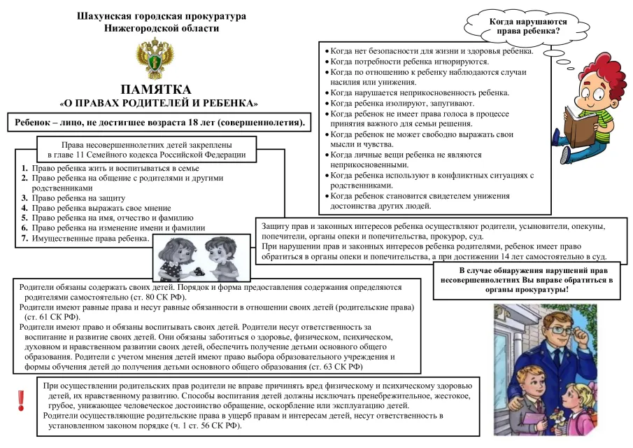 О правах родителей и детей