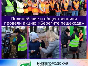 Полицейские и общественники провели акцию «Берегите пешехода»
