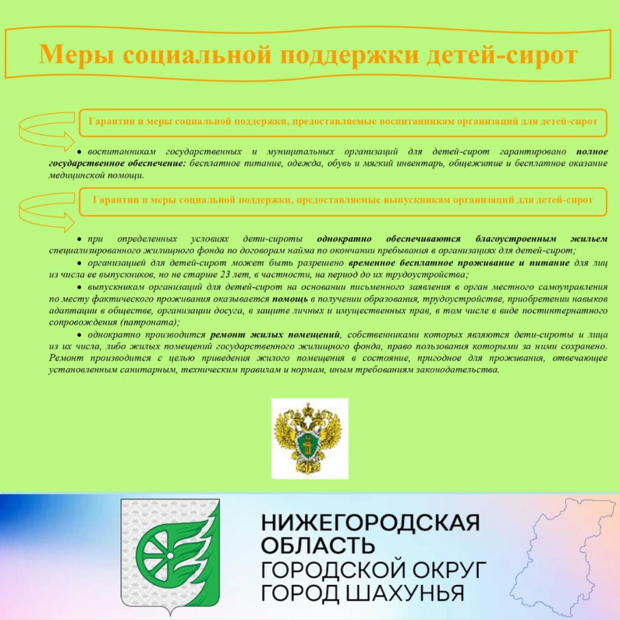 «Меры социальной поддержки детей-сирот».